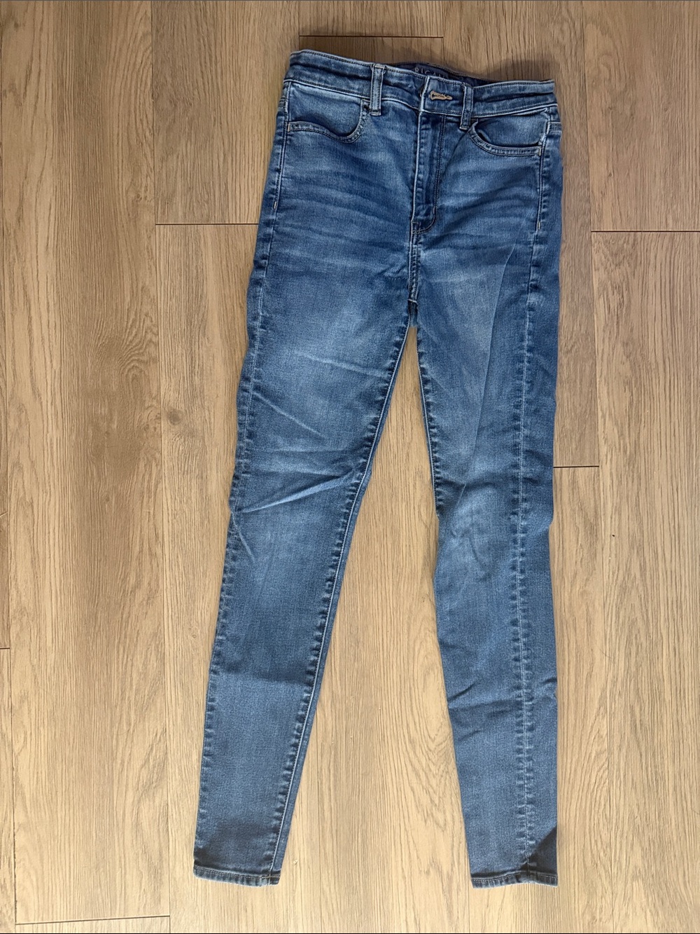 American Eagle Skinny Jeans Size 4 Long Medium Wash Stretch Denim